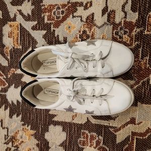 Topshop White Shoes with Silver Stars